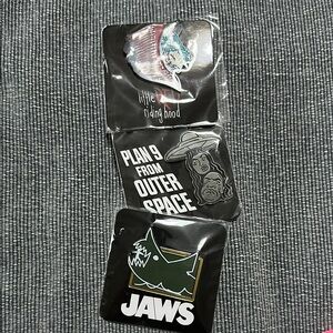 Horror Movie Large Enamel Pin Set Loot Crate Fright Jaws Plan 9 Little Red